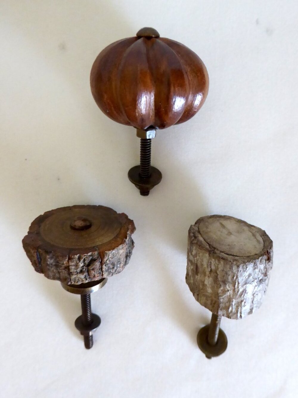 NEW ASSORTED SOLID WOOD HANDLE KNOBS DRAWER PULL HARDWARE CRAFTING